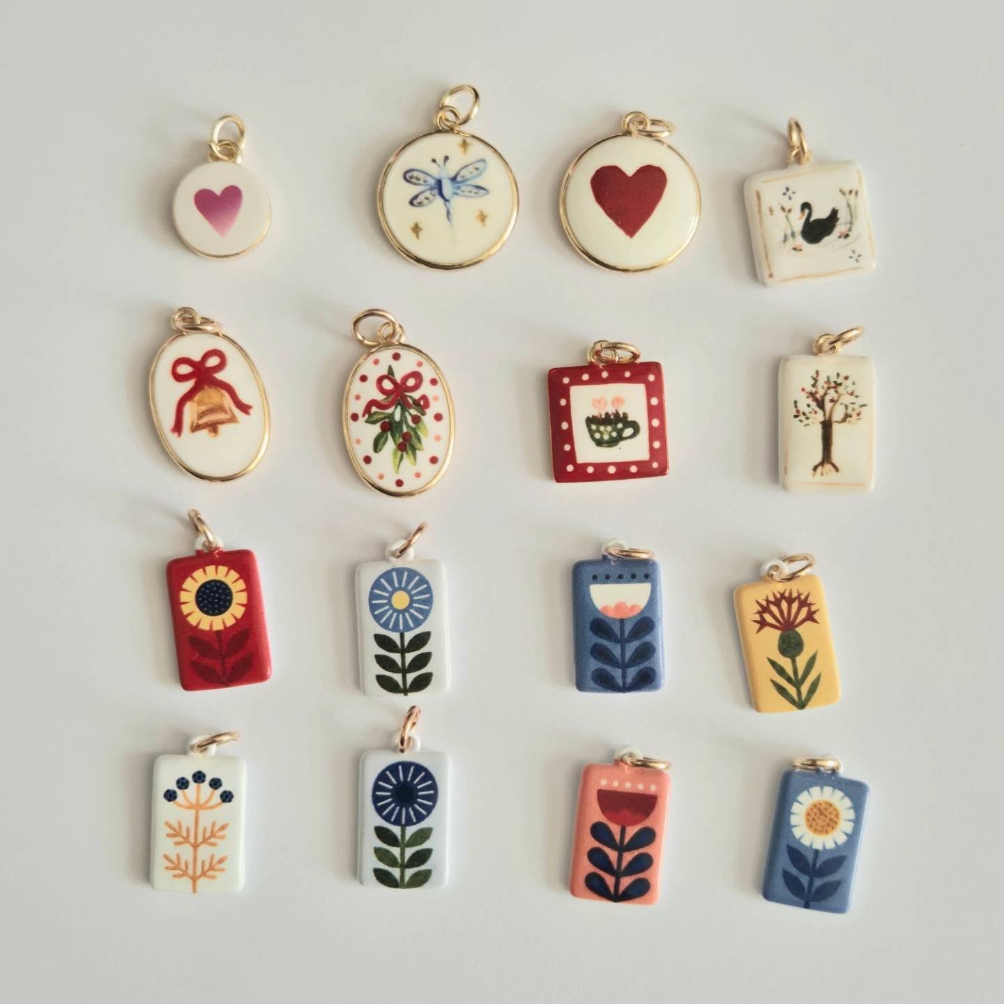 Hand-enamelled pendant collection by Wild Ginger